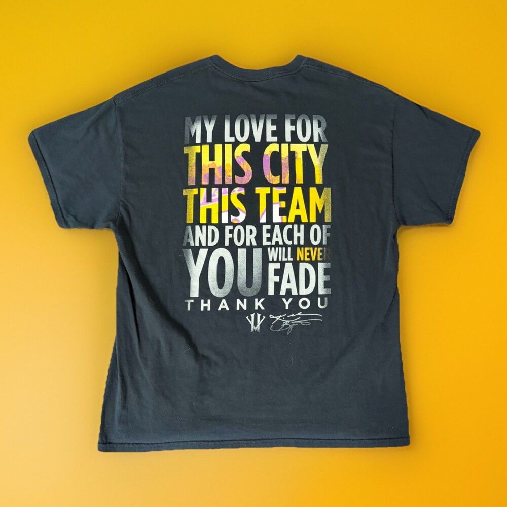 2020 Kobe Bryant KB20 Memorial Shirt Thank You Fans XL Black Black Mamba 24